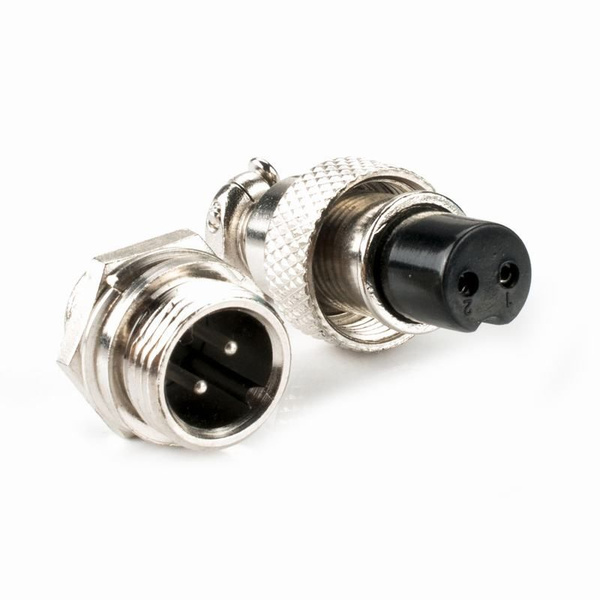 Разъем GX12M-2B штекер 2pin, GX12M-2A гнездо 2pin купить на OZON по ...