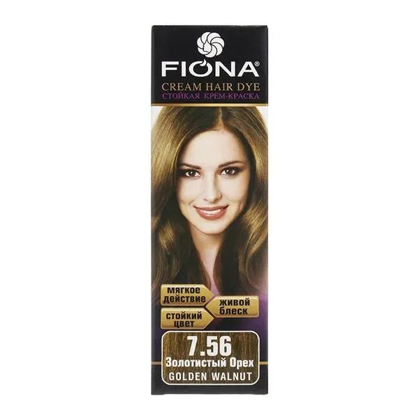 Fiona Крем-краска для волос, тон 7.56 Золотистый орех - купить с ...