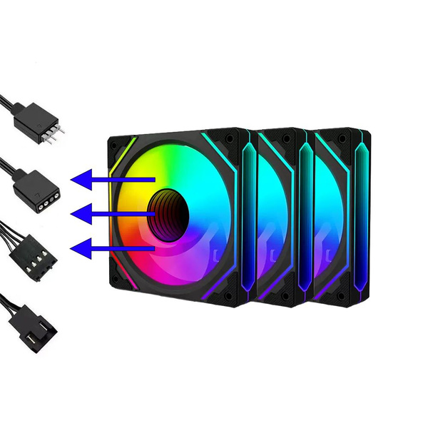Корпусный ARGB вентилятор/кулер LOVINGCOOL 120mm - На вдув - 3шт ...