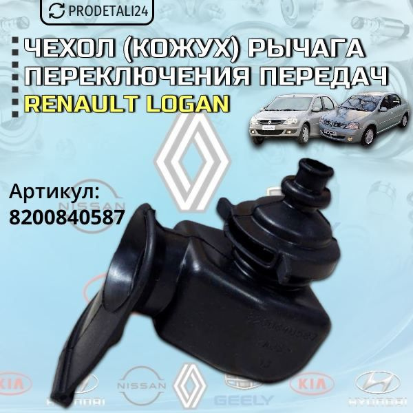Чехол рычага переключения передач Renault Logan ; Renault Sandero ...