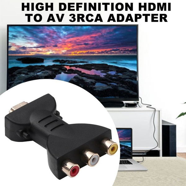Адаптер переходник HDMI (M) - 3 x RCA тюльпан AV (F) без встроенного ...