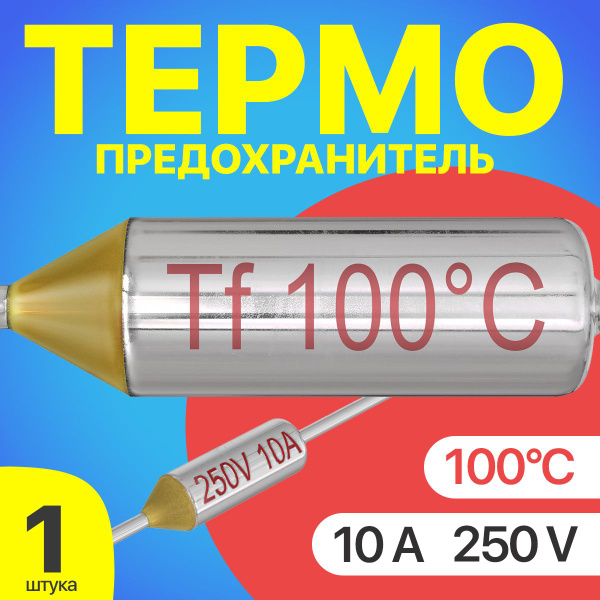 Термопредохранитель 100C 250V 10A (Серебристый) купить на OZON по ...