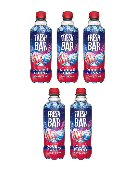 Газированный напиток Fresh Bar Double Funny Candy Cloud, 5 шт x 480 мл ...