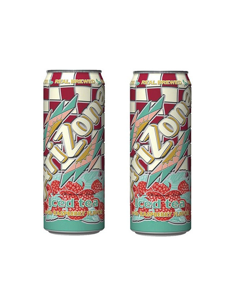 Холодный чай AriZona Iced Tea With Raspberry с малиной, 650 мл х 2 шт ...