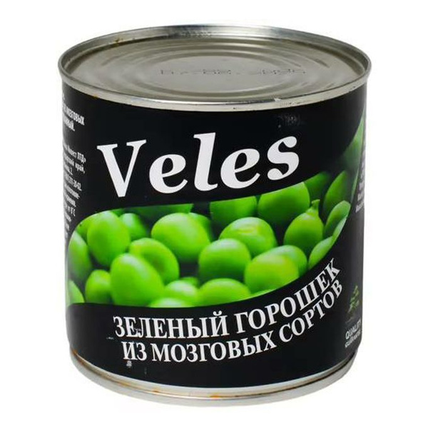 Veles Горошек зеленый из мозговых сортов, стерилизованный, 420гм купить ...