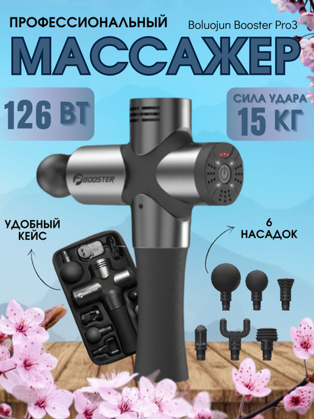 Перкуссионный массажер для шеи и плеч Booster pro3, антицеллюлитный ...