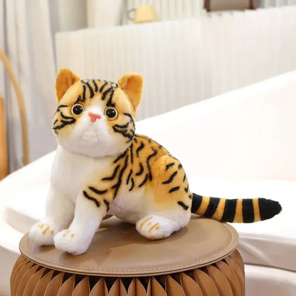 Мягкая игрушка кот, котик, реалистичный, пушистый, глазастик, мягкий ...