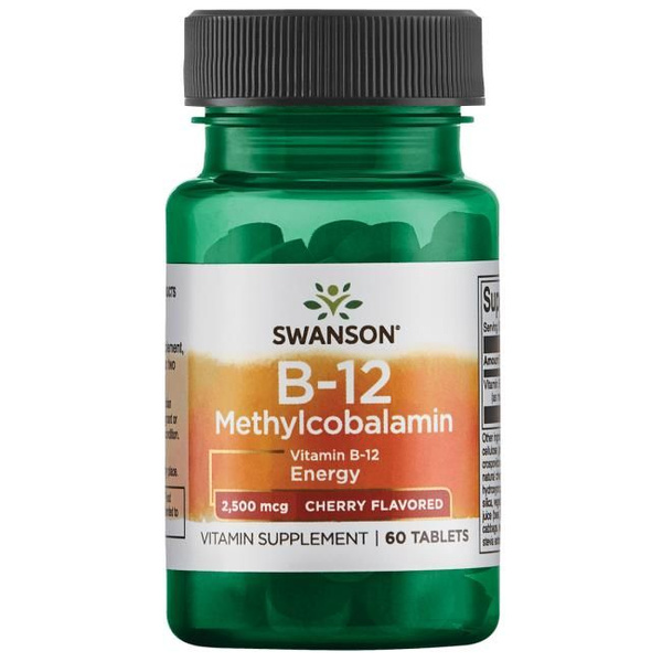 Витамин В12 5000 мкг 60 Tabs, Swanson Vitamin B12 Methylcobalamin ...