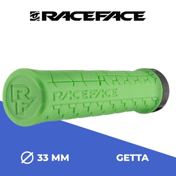Race Face Getta Grips Bike Handlebars - Green/Black For Mountain Biking