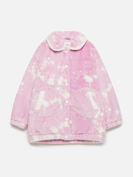 Шуба искусственная Befree, Зима, размер 46, цвет розовый, Текстиль ...