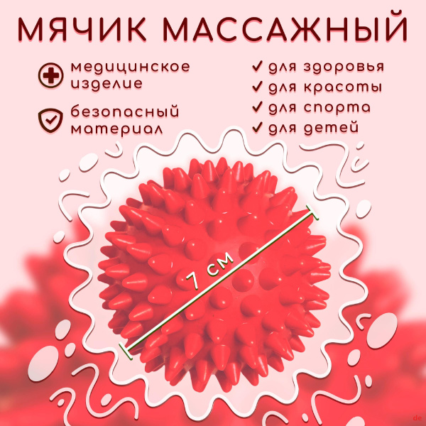 Характеристики Альфапластик Массажный мяч для йоги и фитнеса/ мячик ...