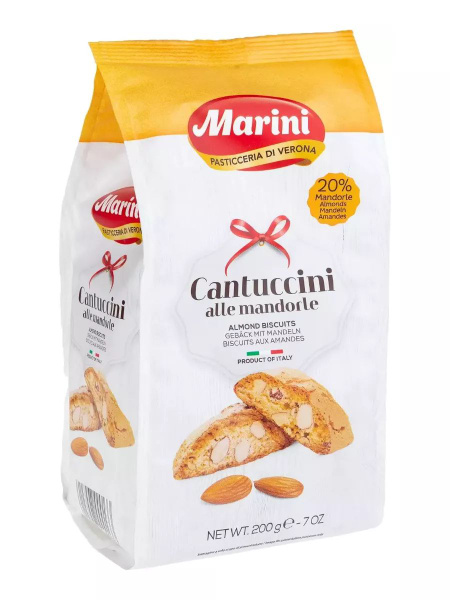 Печенье Marini Cantuccini Миндальное, 200 г - купить с доставкой по ...