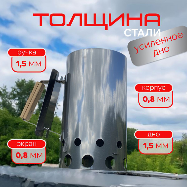 Стартер для розжига угля из нержавейки на 9 л. - купить с доставкой по ...