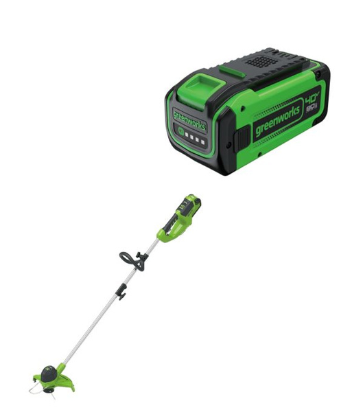 Триммер аккумуляторный GREENWORKS G40LT +Аккумулятор GREENWORKS G40B8 ...