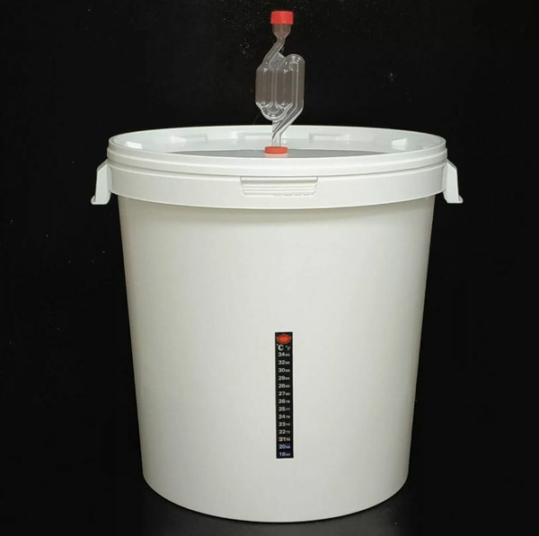 Комплект для брожения 32 л. (Бак для брожения, термометр, гидрозатвор ...