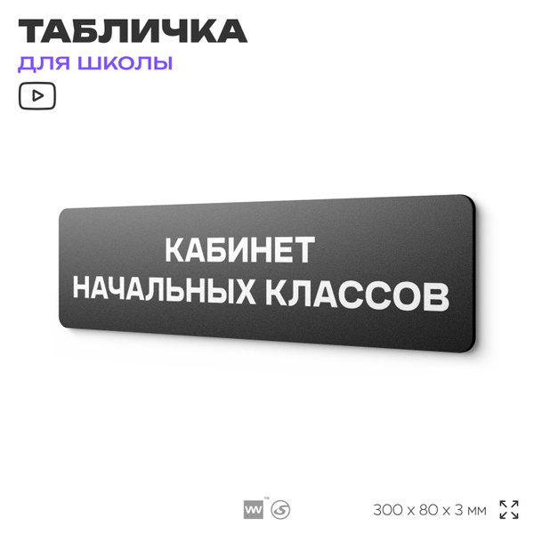 Табличка для школы Кабинет Начальных Классов, школьные таблички на ...