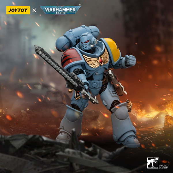 HiPlay JoyToy Warhammer 40k Space Wolves Intercessors - Action Figure Da Collezione In Scala 1:18, 105 Mm, Per Collezionisti Adulti (15+)
