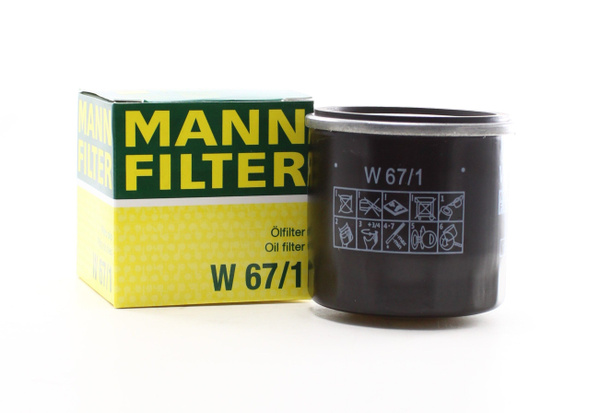 Фильтр масляный MANN FILTER Mann W67/1 - купить по выгодным ценам в ...