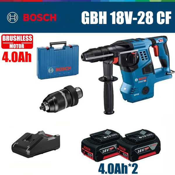 Характеристики BOSCH GBH 18V-28 CF, 2 x 4,0Ah аккумулятора и зарядное ...