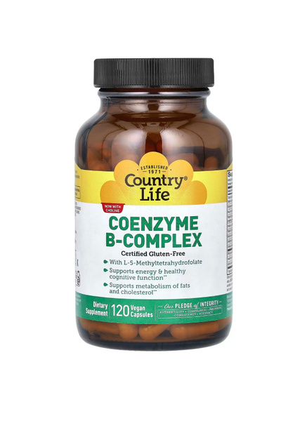 Country Life, Coenzyme B-complex, Коэнзим В-комплекс, 120 капсул ...