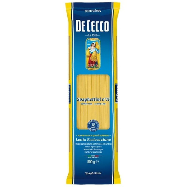 Паста De Cecco №11 Спагеттини, 1 кг - купить с доставкой по выгодным ...