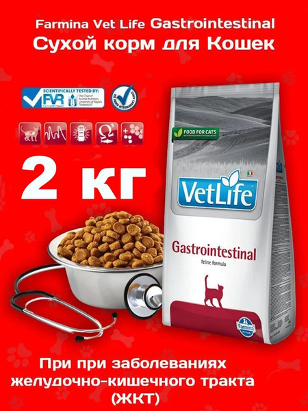 Farmina Vet Life Gastrointestinal - Сухой корм для кошек с проблемами ...