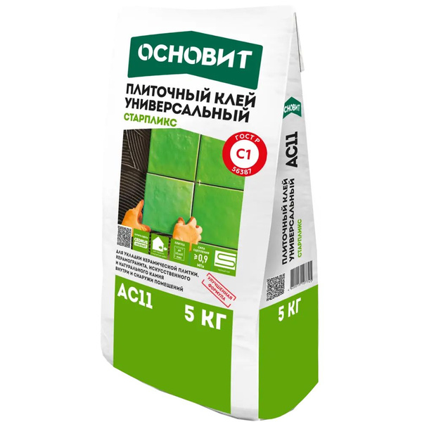 Основит 11 АС (C1) Клей для керамической плитки Старпликс универсальный ...
