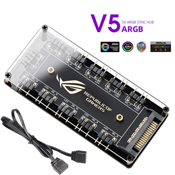 Вентиляторный концентратор RGB абельный разветвитель ARGB даптер ...