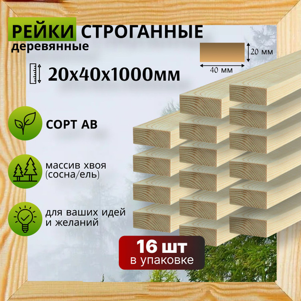 Рейка деревянная, строганная рейка, сорт АВ MEGADOME - купить с ...