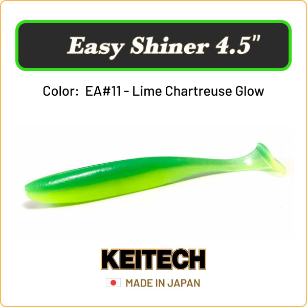 Мягкая приманка Keitech Easy Shiner 4.5" цв. EA#11 / Силиконовая ...