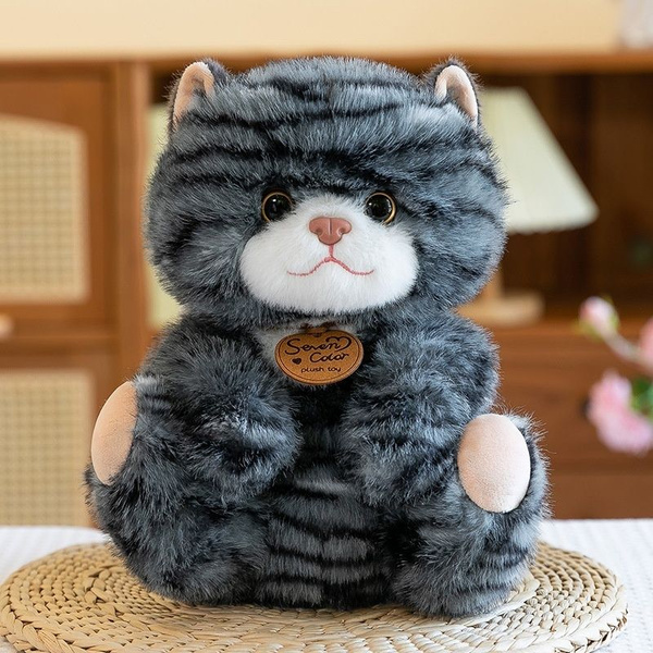 Мягкая игрушка Реалистичный Котенок - плюшевый кот 35 см купить на OZON ...