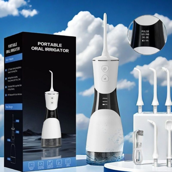 Портативный ирригатор PulseBrush V350 с 5 режимами и Led-дисплеем для ...
