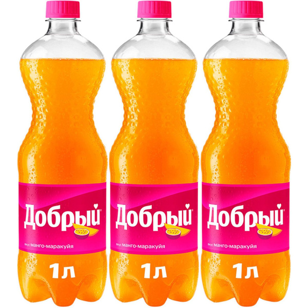 Газированный напиток Добрый манго-маракуйя 1 л, набор: 3 штуки купить ...
