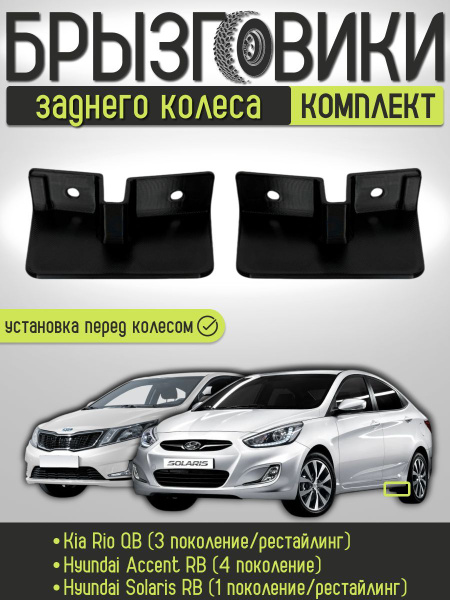 Брызговик HYUNDAI Solaris KIA Rio (11-) порога задний левый OE