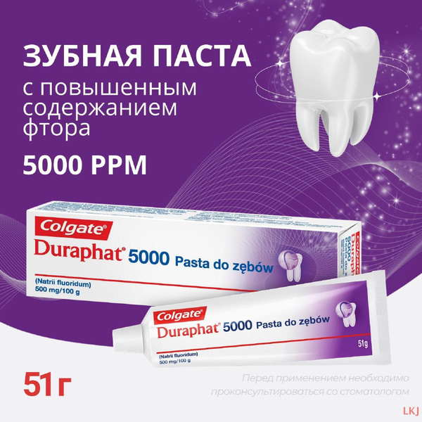 Зубная паста с повышенным содержанием фторида Colgate Duraphat 5000 ...