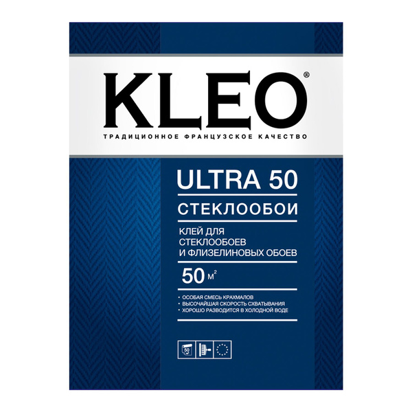 KLEO ULTRA 50, обойный клей для стеклообоев и флизелиновых обоев, 500г ...