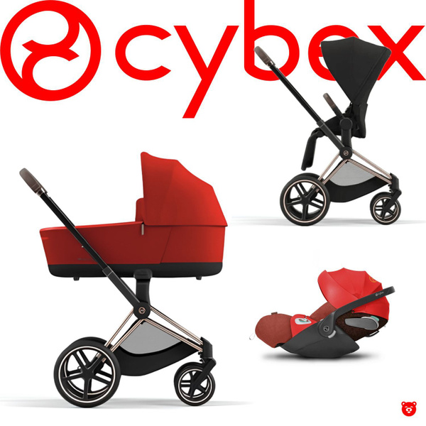 Cybex Priam IV коляска 3 в 1, Autumn Gold, рама Rose Gold и Cloud Z ...