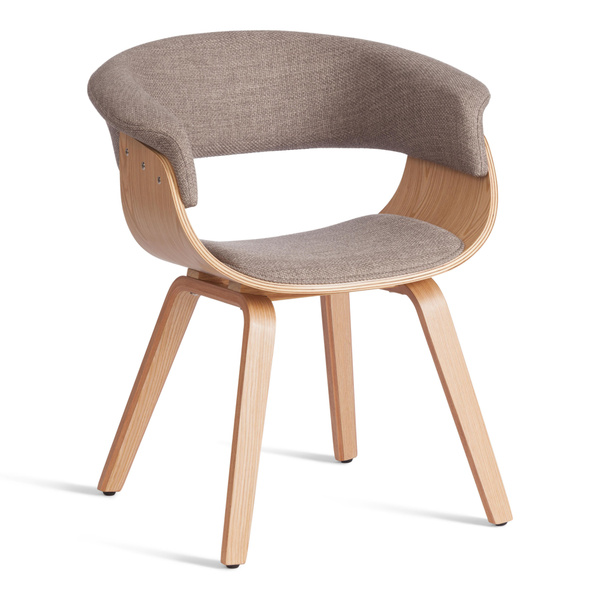 Стул со пинкой для кухни TetChair VIMTA, дерево/ткань, натуральный ...