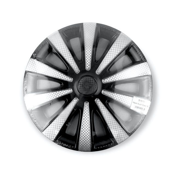 Колпак колеса декоративный R-15 "Круиз" Super Silver (пруж.) /5/