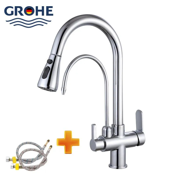 Смеситель для кухни GROHE с подключением фильтра для питьевой воды и ...