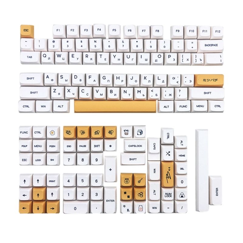 ПодходитдлямеханическойклавиатурыCherryMXPBTkeycap-BeeMilkRussian