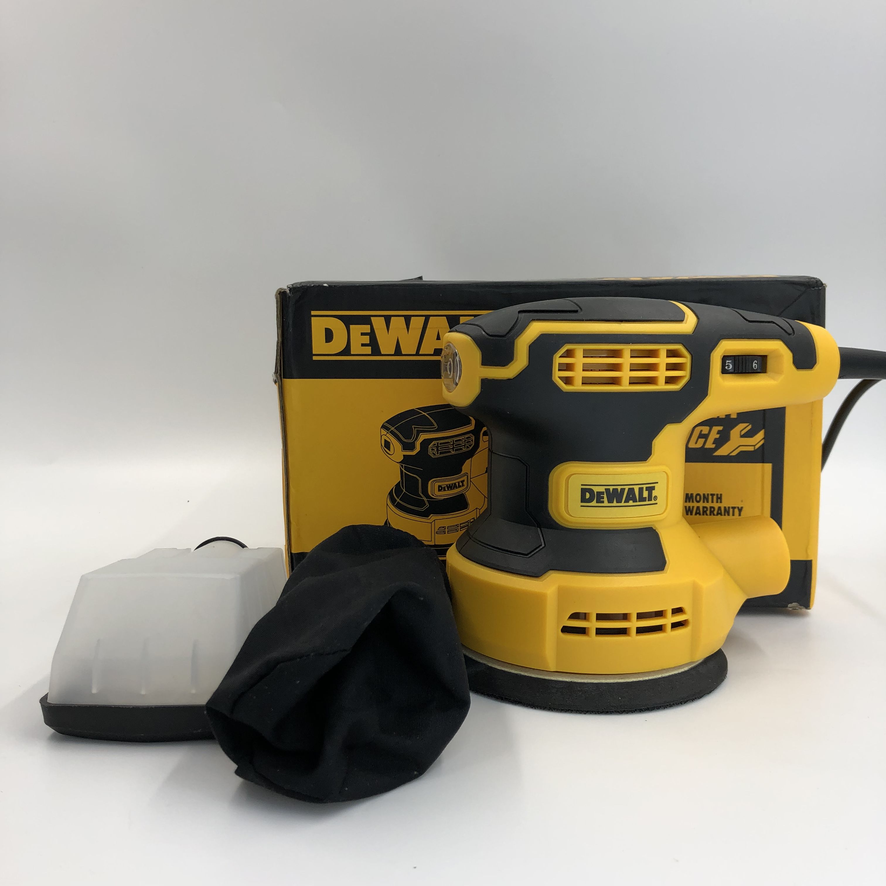 Эксцентриковая шлифовальная машина сетевая DeWalt 280Вт / шлифмашина эксцентриковая от сети девольт