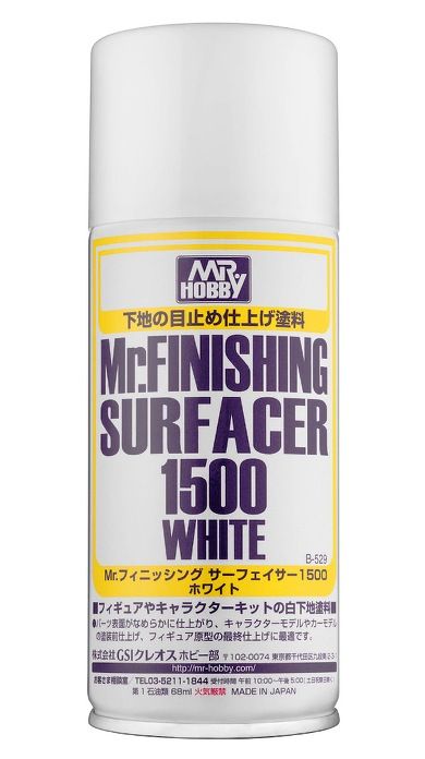 Краска-грунтовка белая в баллончике Mr. Finishing Surfacer 1500 White, 170 мл