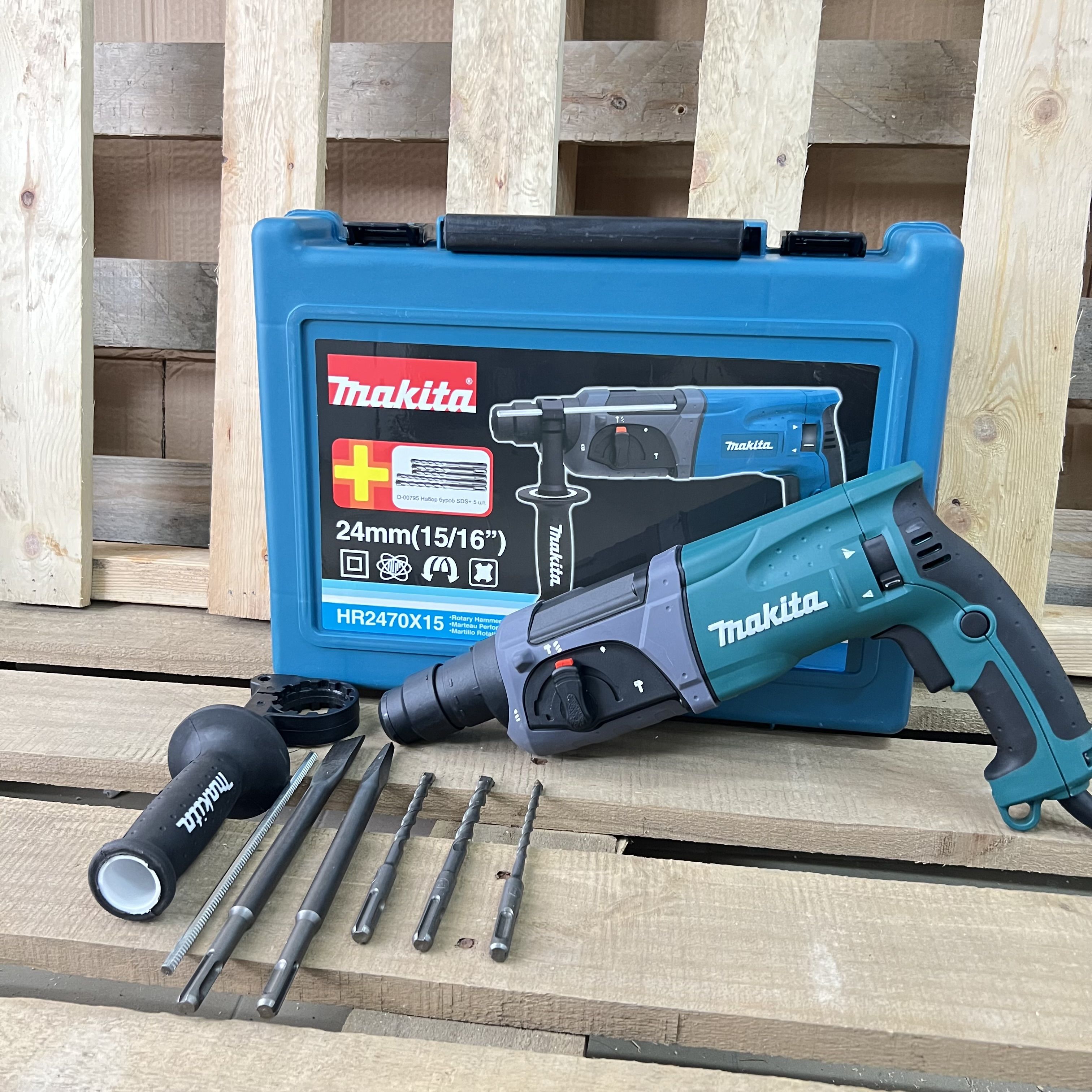 Перфоратор Makita HR 2470 , От сети, 780 Вт, SDS Plus, 2,4 Дж. - купить в  интернет-магазине OZON с доставкой по России (1427115315)