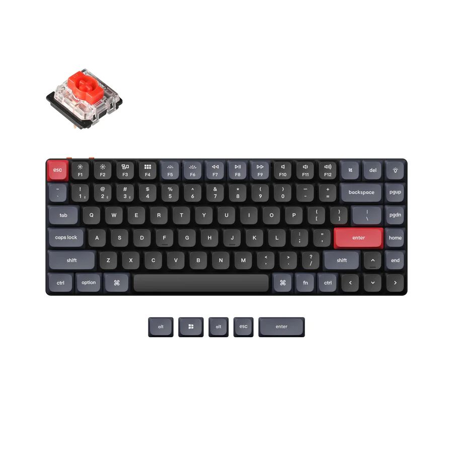 KeychronИгроваяклавиатурабеспроводнаяK3ProK3P-B1,(GateronLowProfileRed),Русскаяраскладка,черный