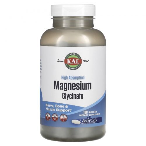 KAL,MagnesiumGlycinate,Магнияглицинатсвысокойабсорбцией,180капсул