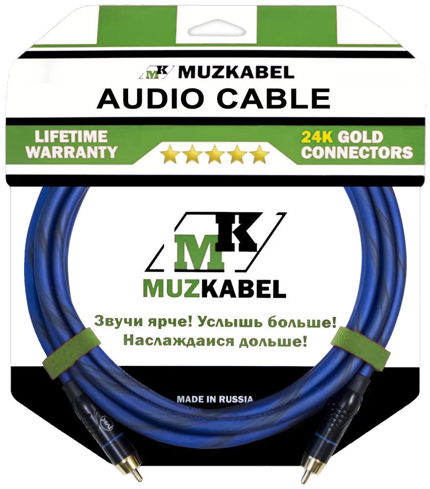 АудиокабельMUZKABELRCXMK5N-1метр,RCA-RCA