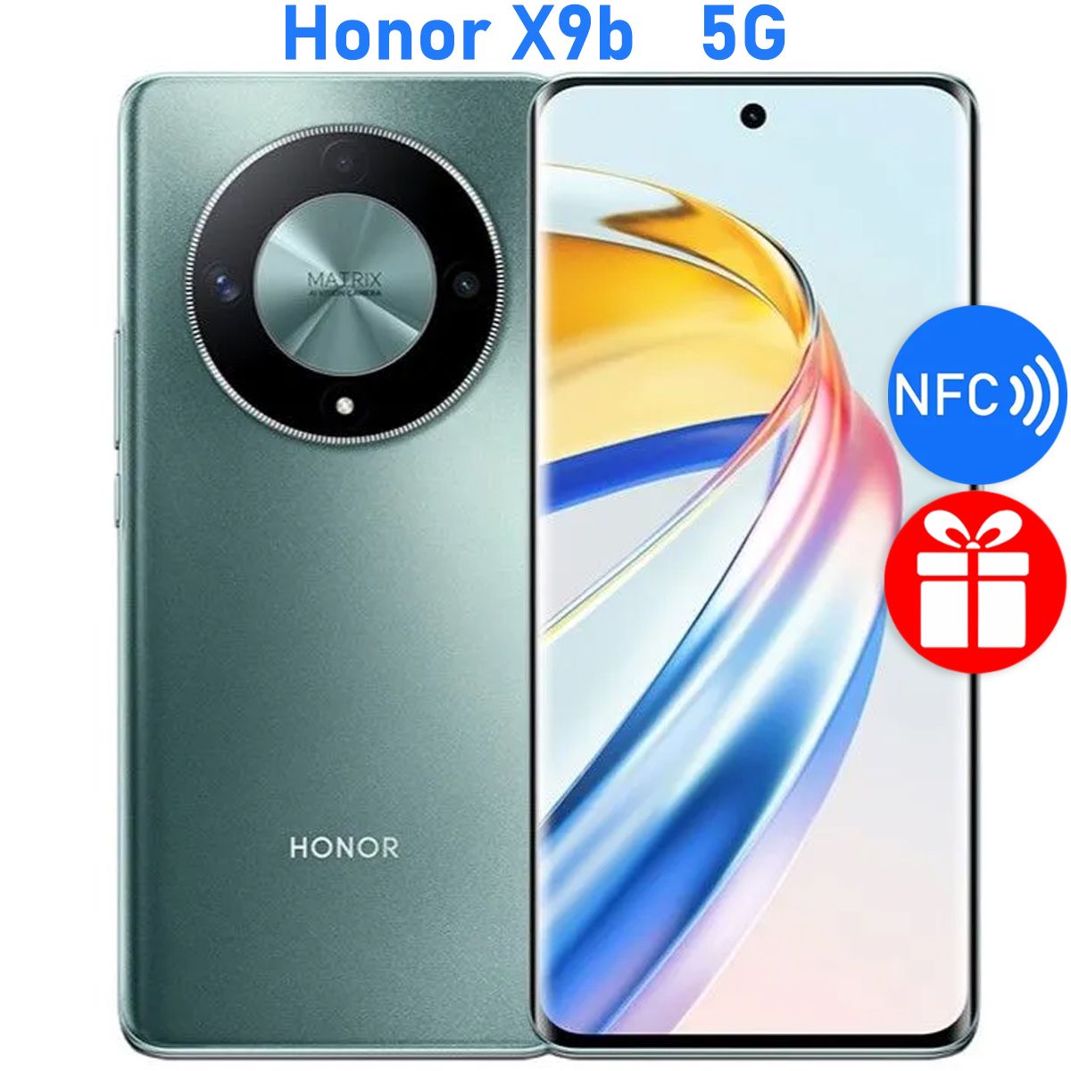 HonorСмартфонРОСТЕСТ(ЕВРОТЕСТ)HONORX9b5GNFC8/256ГБ,зеленый