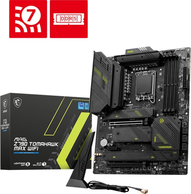 Материнская плата MSI MAG Z790 TOMAHAWK MAX WIFI Soc-1700 Intel Z790 4xDDR5 ATX AC 97 8ch(7.1) 2.5Gg