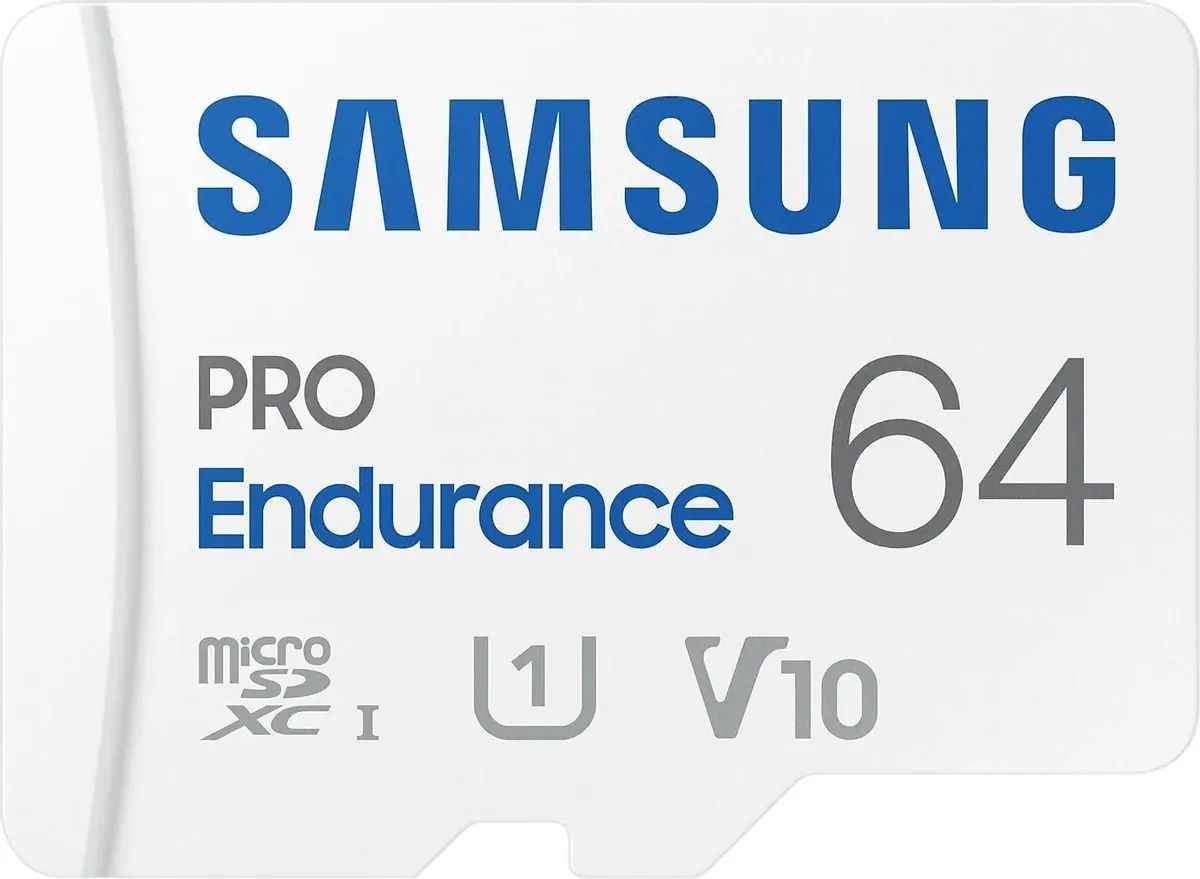 Карта памяти Samsung PRO Endurance microSDHC 64 ГБ, (MB-MJ64KA/APC) + переходник SD